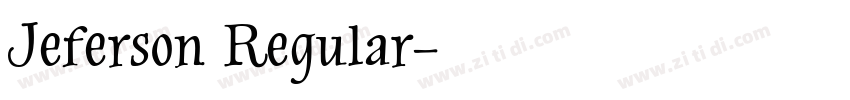 Jeferson Regular字体转换